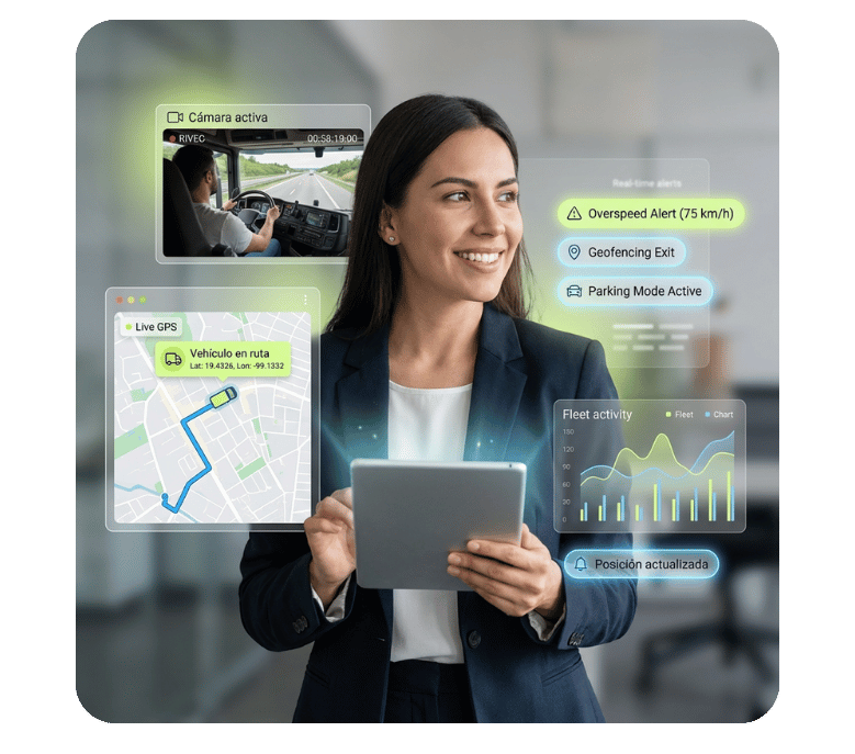 GPS con cámara de video para flotas: