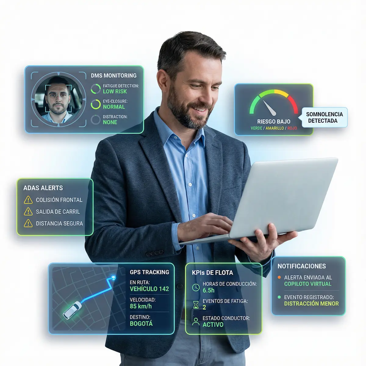 Control de Fatiga y Somnolencia en Conductores: